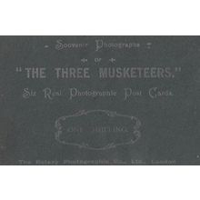 The Three Muskateers Home Made Antique Play Theatre Old Advertising Postcard