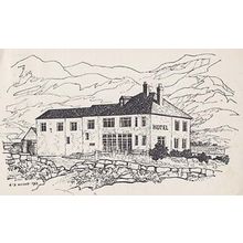 Sutherland Rhiconich Hotel Lairg Scotland Artist 1970s Postcard