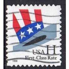 USA 1998 Uncle Sam's Hat - "H" First Class Rate Used
