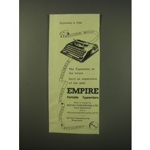 1944 Empire Portable Typewriters Ad - Precision Built