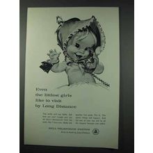 1961 Bell Telephone Ad - Even the Littlest Girls Visit