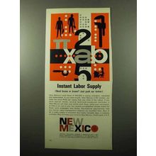 1969 New Mexico Industrial Division Ad - Labor Supply