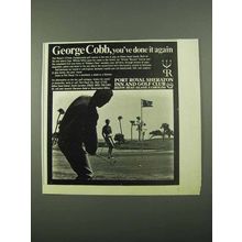 1969 Port Royal Sheraton Inn Ad - George Cobb