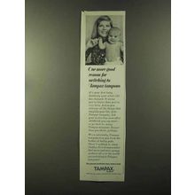 1973 Tampax Tampons Ad - One More Good Reason