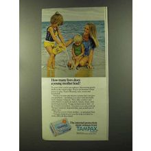 1973 Tampax Tampons Ad - Young Mother