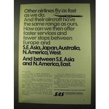1973 SAS Scandinavian Airlines Ad - Fly As Fast