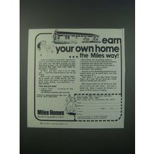 1979 Miles Homes Ad - Earn Your Own Home