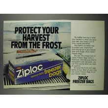 1983 Ziploc Freezer Bags Ad - Protect Your Harvest
