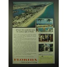 1957 Florida Tourism Ad - All yours! - the warmth, the waters