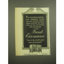 1945 Freed-Eisemann Radio-Phonograph Ad - For extraordinary performance