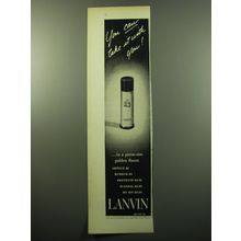 1950 Lanvin Perfume Ad - You can take it with you