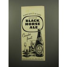 1950 Black Horse Ale Ad - Brewed north of the border