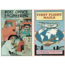 First Flight Mails Royal Mail Plane Engineering 2x Postcard s