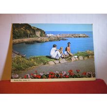 BOULEY BAY, JERSEY, used vintage postcard 1975 postmark =