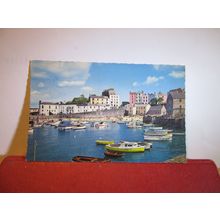 TENBY HARBOUR, PEMBROKESHIRE used vintage postcard by Constance 1970 pm =
