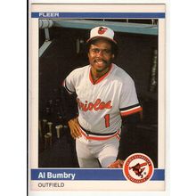 1984 Fleer baseball card #2 Al Bumbry - Orioles