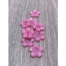 15mm Pink Baby and Children's Flower Buttons 2 Hole Acrylic Cardigans Knitting