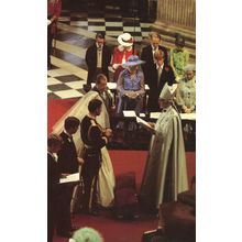 Queen Elizabeth II Royal Wedding 1981 Church Limited Edn Postcard