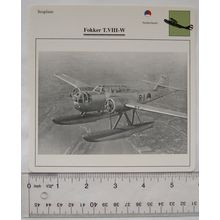 Fokker T.VIII-W - Netherlands - Seaplane - Collectors Club Card