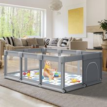 74" ×50" Large Baby Playpen, Baby Playard for Babies and Toddlers, Baby Fence Pl