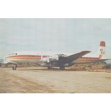 T & G Aviation Douglas DC7 Civil Aircraft Postcard (QA246)