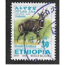 ETH 2002 30c 'MENELIKS BUSHBUCK' (SMALL) FINE USED (EBID70-262)