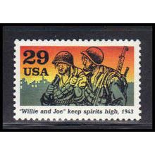 2765h 29c Willie and Joe Fine MNH V2668 (4)