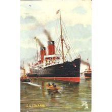 Cunard RMS LUCANIA Tuck Oilette Postcard (9106)