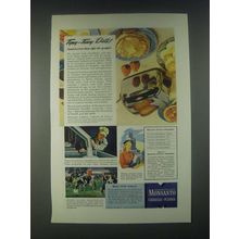 1946 Monsanto Chemicals Calcium Phosphates Ad - Topsy-Turvy Diets!