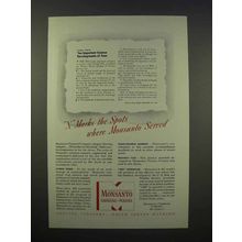 1946 Monsanto Chemicals Ad - X Marks The Spot Served