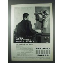 1963 Nekoosa Bond Paper Ad - Paper Your Office