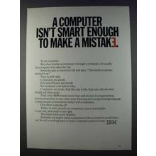 1980 IBM Computers Ad - A Computer Isn't Smart Enough