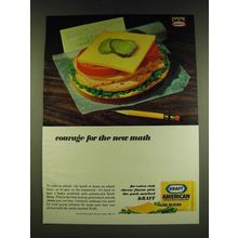 1966 Kraft American Slices Ad - Courage for the new math