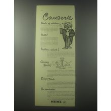 1954 Heinz Foods Ad - Causerie Pearls of Wisdom