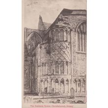 The Norman Tower Christchurch Priory Antique Postcard