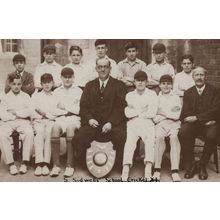 Sidwell School Cricket Team Exeter Antique Sports Postcard