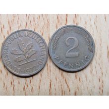 1972d 2 Pfennig Germany Coin