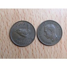 GB 1949 George VI Wren Farthing Coin