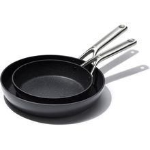 OXO Professional 8" and 10" Frying Pan Skillet Set, Hard Anodized Ceramic Nonsti
