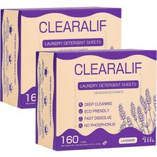 Laundry Detergent Sheets (160 Sheets), Lavender,Up to 320 Loads - Great for Trav