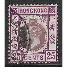 HONG KONG 1921-37 GEORGE V MULTI-SCRIPT CA 25c USED SG126