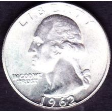 1962 D USA 25 Cents Silver Coin Washington