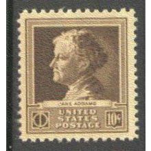 878 10c Jane Addams Fine MNH GA0305