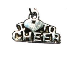 Sterling Silver I Love to Cheer Charm Pendant