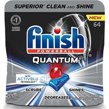 Finish POWERBALL QUANTUM Dishwasher Pods 64 Ct
