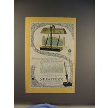 1928 Sheaffer's Lifetime Desk Set Pen Ad - The Feel