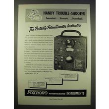1946 Foxboro Portable Potentiometer Indicator Ad