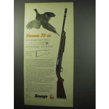 1956 Stevens 77-SC Shotgun Ad - Super-Choke