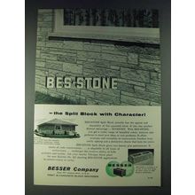 1958 Besser Bes-Stone Split Block Ad - The split block with character