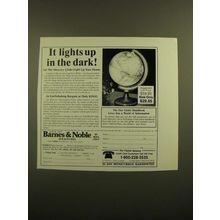 1988 Barnes & Noble Mercury Illuminated Globe Ad - Lights Up in the Dark